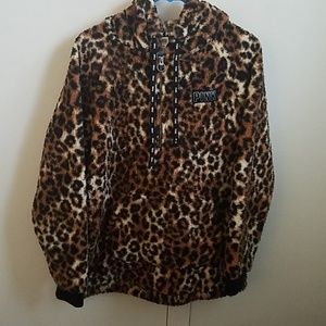 VS PINK Half Zip Sherpa Hoodie